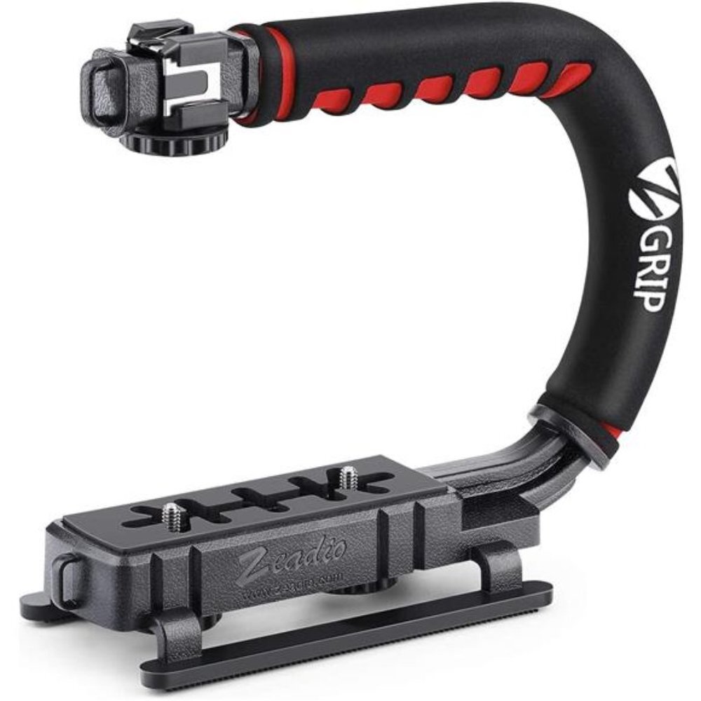 Stabilizing Handle Grip Handheld Stabilizer with Hot-Shoe Mount